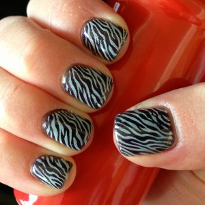 Nail Stamping Zebra Stripe