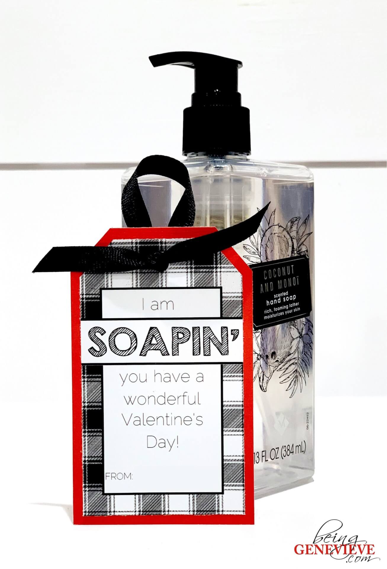 SOAPIN’ Valentine Printable Tag